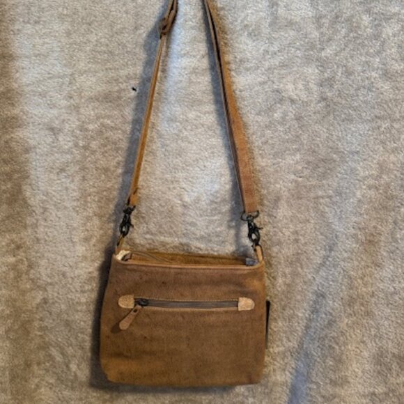 Myra Bag Vintage Bygone Leather & Cowhide Crossboy Bag S-1212 - New With Tags - Picture 2 of 16